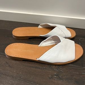Diane Von Furstenberg Caserta white leather slide sandals- size 6.5